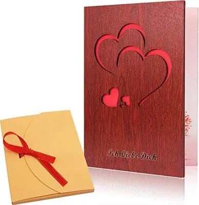 Produktbild von Liebeskarte  - mit Umschlag, für Valentinstag & Hochzeit