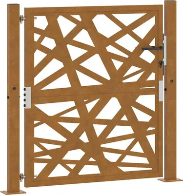 Immagine prodotto di Cancello da giardino 100x100 cm in acciaio corten design leggero