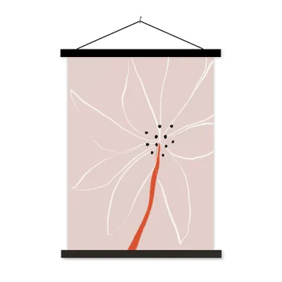 Produktbild von MuchoWow® Textilposter Blumen - Abstrakt - Pastell 120x160 cm mit schwarzem Rahmen - Magnetischer