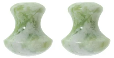 Imagen del producto de Gua Sha en forma de hongo - Jade natural - Masaje facial - Relajación SPA - Mejora de la circulación - Cuidado suave - Piedra de masaje