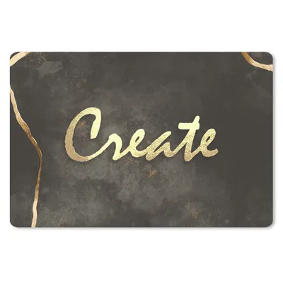 Produktbild von MuchoWow® Mauspad Mousepad Zitat - Kreativ - Gold - Schwarz 27x18 cm - Mousepads - Maus Mat - Pad - Mausunterlage - Büroartikel - Desk Matten