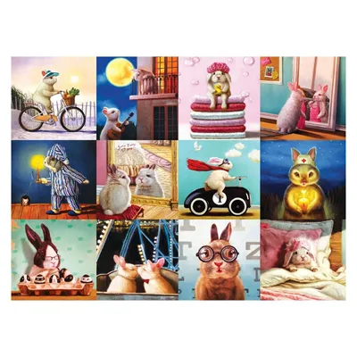 Image de EUROGRAPHICS Puzzle Drôles de lapins 1000 pièces