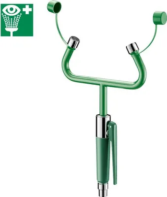 Produktbild von Delabie Handbrause-Augendu. Standmont. 2 Sprühköpfe + Hinweisschild