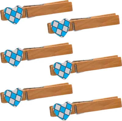 Produktbild von 6 Stück Glubbal Glupperl Wäscheklammern HERZERL - Oktoberfest Geburtstag Firmenfeier Hochzeit Namensschild Party Bayern (Herzerl)