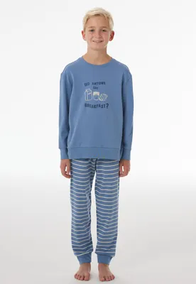 Produktbild von Schiesser Kinder Jungen Schlafanzug lang tiefseegruen