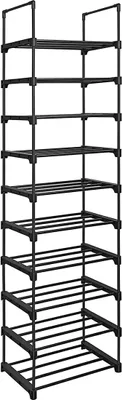 Imagen del producto de Estantería para zapatos In and OutdoorMatch Brock - Negra - Zapatero - 10 estantes - 45 x 30 x 174 cm