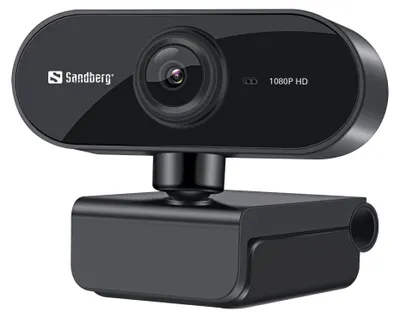 Image de Webcam SANDBERG FHD USB2.0 2MP 30 images/seconde Microphone stéréo noir USB WEBCAM FLEX 1080P