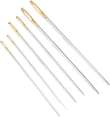 Immagine prodotto di Set di 6 aghi da cucito per riparazioni domestiche, 5,7-6,8 cm
