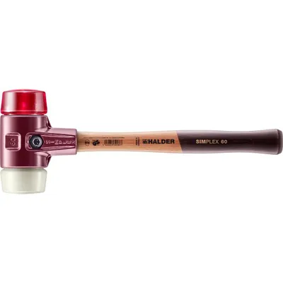 Produktbild von HALDER SIMPLEX Schonhammer Ø 60 mm Plastik rot / Nylon mit Tempergussgehäuse
