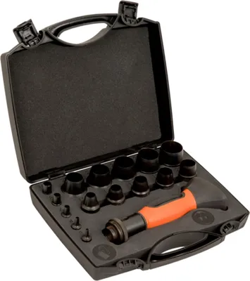Immagine prodotto di Bahco Set di punzoni intercambiabili da 3 mm a 30 mm - 16 pezzi in valigetta di plastica