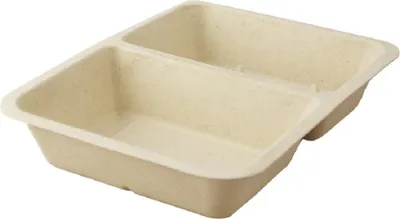 Produktbild von Miska zum Befüllen, 2D (aus Zuckerrohr), 227 x 178 x 50 mm - 50 Stück