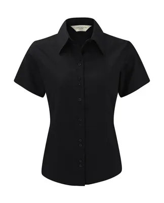 Produktbild von Russel Damen Business Oberteil Bluse T-Shirt Slim Shirt kurzarm, Größe:S (36), Farbe:Schwarz