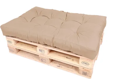 Produktbild von TexDeko Garden Palettenkissen 120x80x18cm gesteppt wasserabweisend UV-beständig, Cappuccino