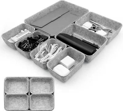 Immagine prodotto di Set di 7 organizer per bagagliaio Vilten, 3 pezzi, grigio chiaro, set da valigia
