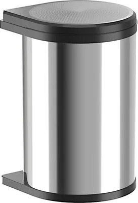 Image de Collecteur de déchets Hailo 3520001 Mono 20 litres inox poli noir