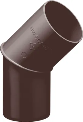 Produktbild von INEFA Regenrohrbogen 45 Grad für Fallrohr, PVC DN100 / 100mm Dunkelbraun Verbindungsstück Dachrinnenzubehör, einfache Steckmontage,  Germany