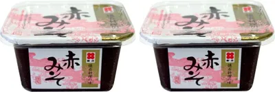 Produktbild von Doppelpack SHINJYO MISO Suppen-Paste, DUNKEL (2x 300g) | Aka Shiro Miso | Miso Suppe | Japan