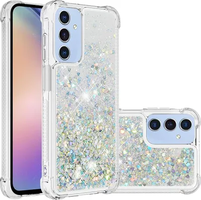 Produktbild von Samsung Galaxy A16 Hülle - Coverup Liquid Glitzer Back Cover - Silber