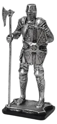 Mittelalterliche Soldatenfigur, Spartanerkrieger, 18 cm, Harz