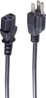 Immagine prodotto di shiverpeaks ®-BASIC-S cavo di collegamento alla rete elettrica da spina USA a presa IEC, nero, 1,8 m (BSUS60006)