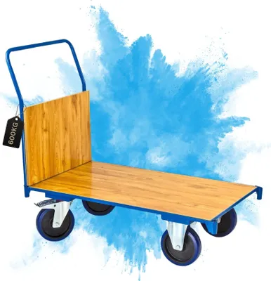 Produktbild von Transportwagen Pro | HxBxL 97x61x116cm | Traglast 600kg | Lichtblau