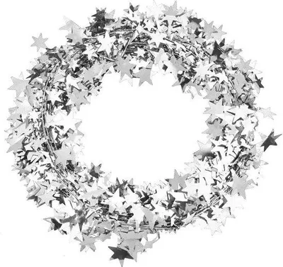 Image de Petite décoration de Noël en fil métallique argenté, 75 cm
