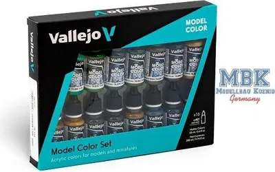 Produktbild von Vallejo 70.114, 17 ml, Beige, Blau, Braun, Grün, Orange, Rose, Matte, Flasche