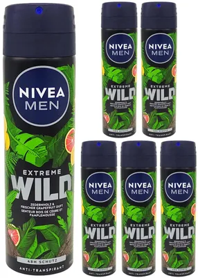 Produktbild von 6x Nivea Men Deo Spray EXTREME WILD 150ml | Deodorant Antiperspirant | Sparpack