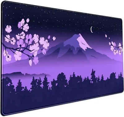 Produktbild von Japanische Gaming-Tastaturmatte, groß, kirschblütengrün, Anime-Design