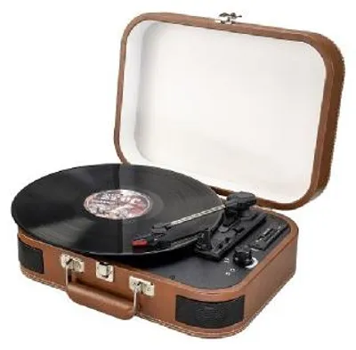 Image de Platine vinyle portable multifonction Bluetooth rétro TD14