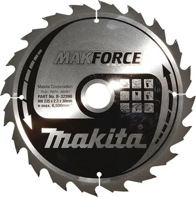 Immagine prodotto di Lama per sega Makita, MAKFORCE TCT T.C.T - 235 x 30 mm - 1,6 mm - 20 denti - Legno