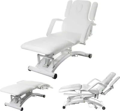 Zdjęcie produktu dla Łóżko Stół Rehabilitacyjny Do Masażu Sterowany Pilotem Divine Białe
