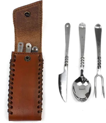 Produktbild von Mittelalter-Besteckset 4-teilig Edeltstahl Fuhrmannsbesteck