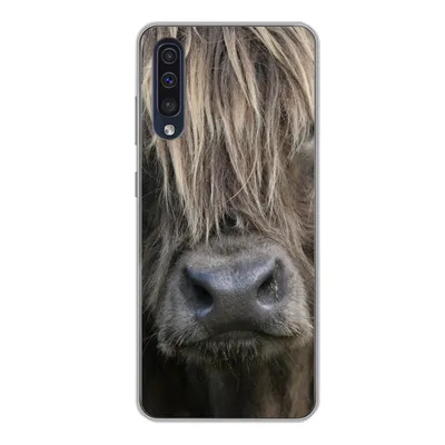 Produktbild von MuchoWow® Handyhülle Schutzhülle Hülle für Samsung Galaxy A50 Schottischer Highlander - Braun - Nase Silikon Softcase Handy Hülle - Mobiltelefonhülle
