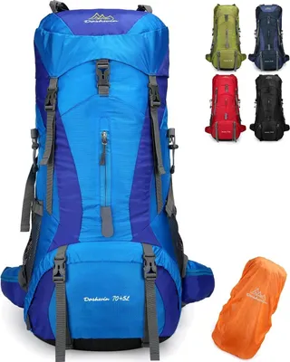 Obrázek produktu pro Batoh 70L Camping Trekking Wandern Reisen wasserdicht Blau