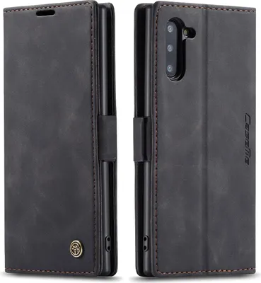 Image de Galaxy Note 10 Case, RetroPolyuréthaneLeather Case, Card Pockets, Magnetic Closure, Case with Stand Function for Samsung Galaxy Note 10 Black