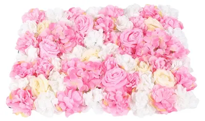 Image de Panneaux de fleurs artificielles, soie résistante, décoration polyvalente, rose