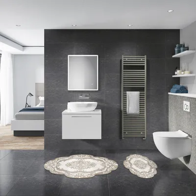 Produktbild von Mijolnir, 21010715Bj, Badematten, Beige, Polyester, 60 x 100 cm