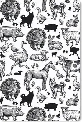 Produktbild von MuchoWow® Mauspad Mousepad Muster - Tiere - Schwarz und weiß 18x27 cm - Mousepads - Maus Mat - Pad - Mausunterlage