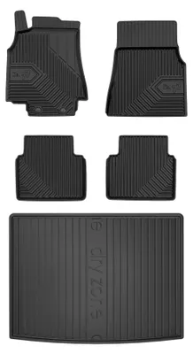 Productafbeelding van Rubberen automatten + kofferbakmat voor Mercedes-Benz Klasa B W245 2005-2011 (MPV) – 5-delig, zwart, op maat – Wielganizator