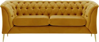 Image de Sofa deux places Chesterfield Modern-Velluto 8-Métal doré