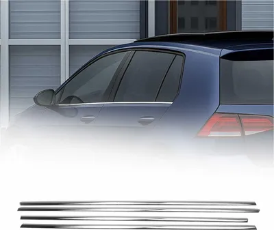 Immagine prodotto di Modanature per finestrini per VW Golf 2012-2019 in acciaio inox cromato 4 pezzi
