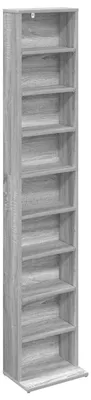 Imagen del producto de Cabinet para CDs Sonoma gris 33 x 23,5 x 175 cm