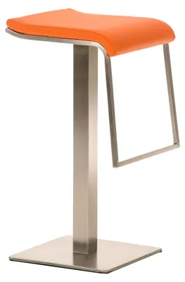 Produktbild von CLP Barhocker Lameng Kunstleder E78 mit Edelstahlgestell orange