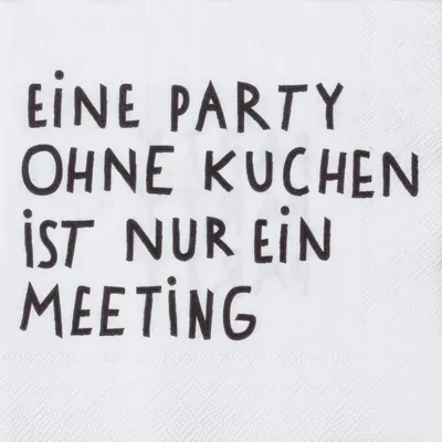 Produktbild von Cocktailserviette "Eine Party ohne Kuchen"