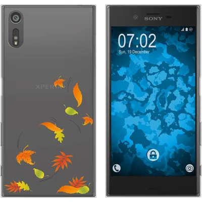 Produktbild von PhoneNatic Case kompatibel mit Sony Xperia XZs Silikon-Hülle Herbst Blätter/Leaves M1