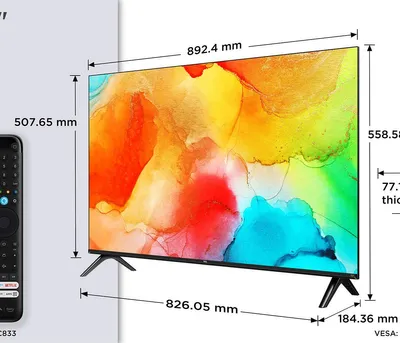 Obrázok produktu pre TCL SF560 40SF560, 101,6 cm (40"), 1920 x 1080 px, QLED, Smart TV, Wi-Fi, Kovová
