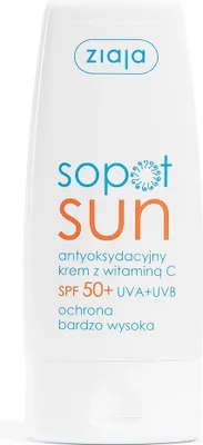 Zdjęcie produktu dla Ziaja Sopot Sun Antyoksydacyjny krem z witaminą C SPF50, 50 ml