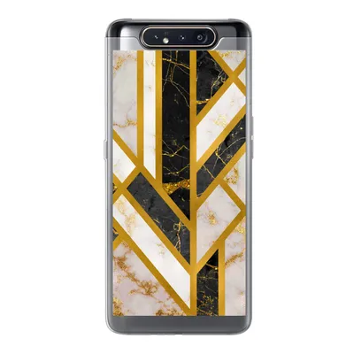 Produktbild von MuchoWow® Handyhülle Schutzhülle Hülle für Samsung Galaxy A80 Marmor - Gold - Glitzer - Luxus Silikon Softcase Handy Hülle - Schutzdeckel