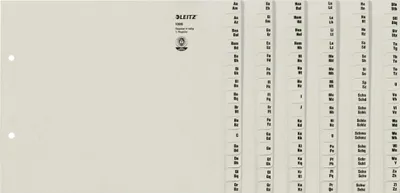 Zdjęcie produktu dla Leitz 1306-00-85 1306 Register series - A-Z, papier, A4 bardzo szeroki, na 6 teczek, szary